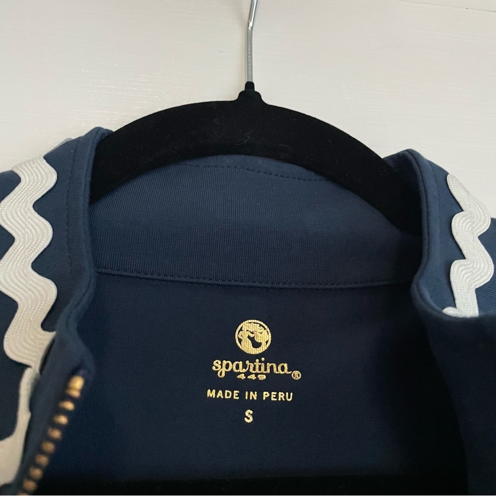 Spartina 449 Serena Half Zip Dress Midnight Blue Ric Rac - Picture 3 of 10